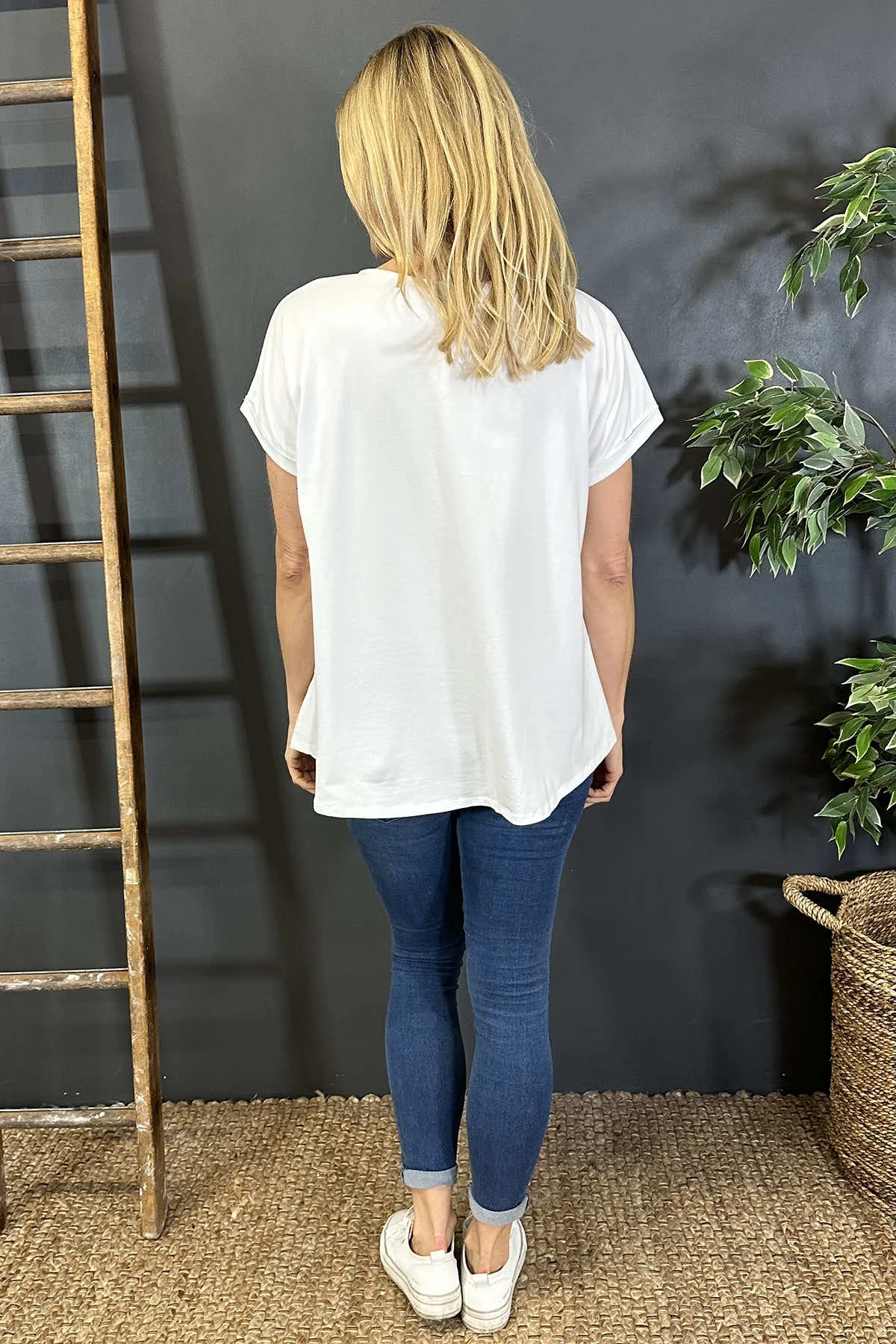 Genevieve Cotton Tee White 6 Genevieve Cotton Tee White - Image 4