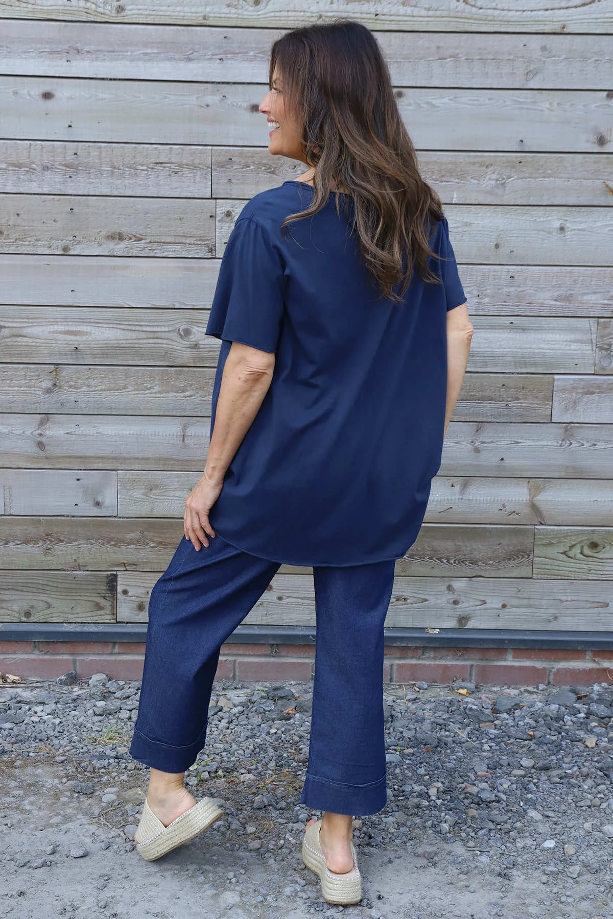 Steffani Cotton Top Navy 6 Steffani Cotton Top Navy - Image 4