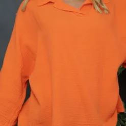 Marsha Crinkle Cotton Top Orange 8 Marsha Crinkle Cotton Top Orange -Kitandkaboodal Store IMG 3015 695646b4 b67c 4f0d b6b1 c2d5258e1a53