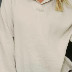 Marsha Crinkle Cotton Top Stone -Kitandkaboodal Store IMG 3024 45999c3d ac6d 432a a800 8899b5124136