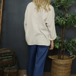 Marsha Crinkle Cotton Top Stone -Kitandkaboodal Store IMG 3026