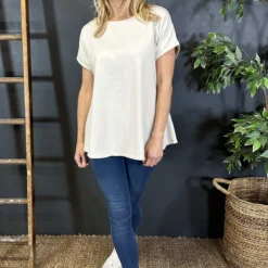 Genevieve Cotton Tee Stone