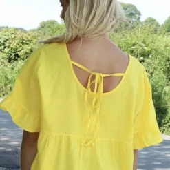 Pamber Linen Tunic Yellow -Kitandkaboodal Store IMG 3041 49237301 3c9c 45d3 b456 d975c73b0545
