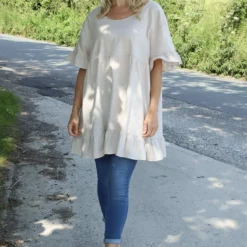 Pamber Linen Tunic Stone