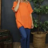 Beatrice Pocket Linen Top Orange -Kitandkaboodal Store IMG 3055 f1c6ade3 f133 402a 883f 5d6e43c7692b