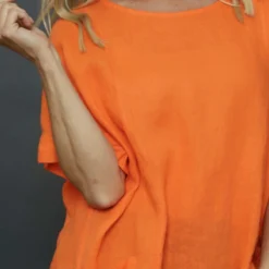 Beatrice Pocket Linen Top Orange 8 Beatrice Pocket Linen Top Orange -Kitandkaboodal Store IMG 3057 65a0e534 f274 4ec9 89a7 a24cae2530cf