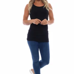 Only Basic Long Tank Top Black