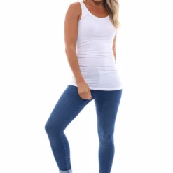 Only Basic Long Tank Top White