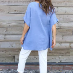 Amadi Flower Cotton Top Blue 9 Amadi Flower Cotton Top Blue -Kitandkaboodal Store IMG 3110 e4d8ad44 7c16 47e1 8cb0 6e26677793dc