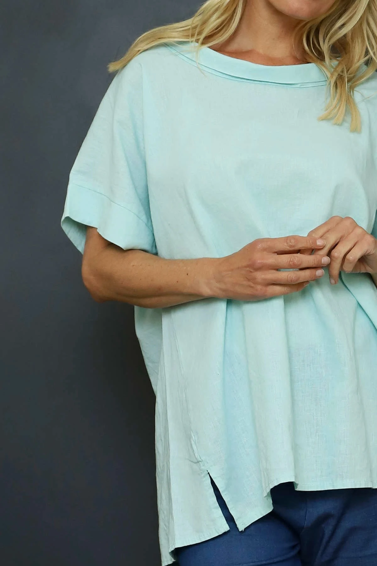 Baines Linen Top Mint 5 Baines Linen Top Mint - Image 3