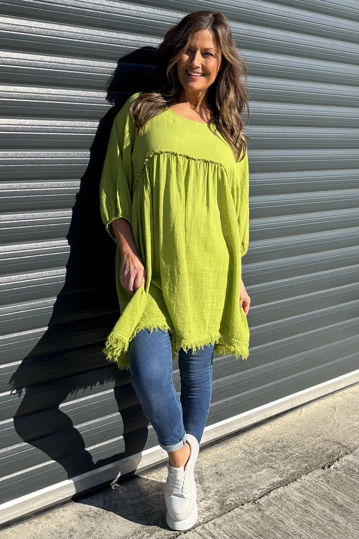 Kadenzia Cotton Tunic Green 3 Kadenzia Cotton Tunic Green