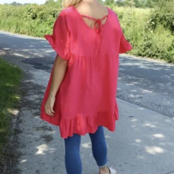 Pamber Linen Tunic Hot Pink 9 Pamber Linen Tunic Hot Pink -Kitandkaboodal Store IMG 3124 ee61c334 852e 4d95 943e 375292f43f61