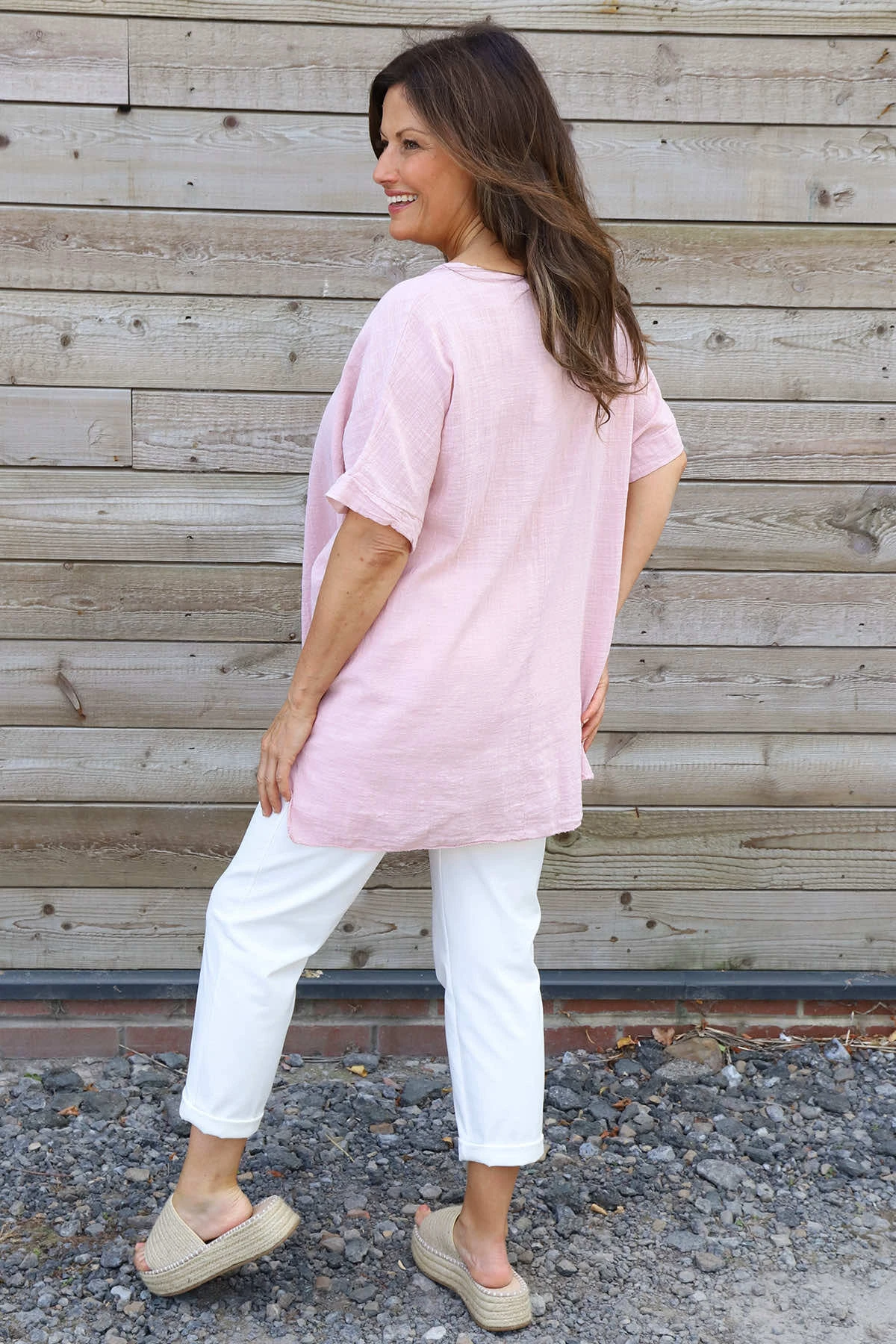 Amadi Flower Cotton Top Pink 6 Amadi Flower Cotton Top Pink - Image 4