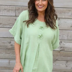 Amadi Flower Cotton Top Green 8 Amadi Flower Cotton Top Green -Kitandkaboodal Store IMG 3138 2afdbc58 18fe 4b8c ad73 cf59d2ac6b45