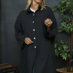 Marcella Linen Shirt Charcoal -Kitandkaboodal Store IMG 3140 7f024048 ae4c 4e3f b6a7 ba2636478796