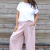 Aitana Pocket Linen Trousers Pink 1 Aitana Pocket Linen Trousers Pink -Kitandkaboodal Store IMG 3208 ead4a5ba bc90 40a2 8530 e42b3de2ff22