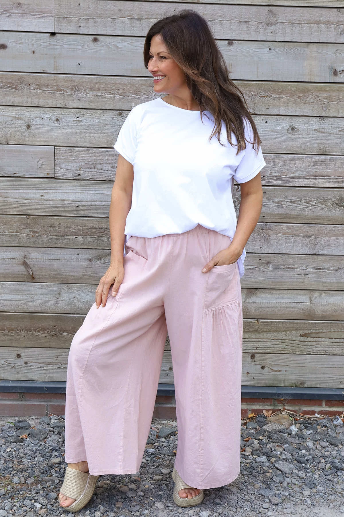 Aitana Pocket Linen Trousers Pink 3 Aitana Pocket Linen Trousers Pink