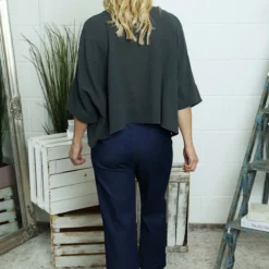 Maya Linen Top Charcoal -Kitandkaboodal Store IMG 3213 8e20e850 9d97 4f4a b8da d3b170e825f5