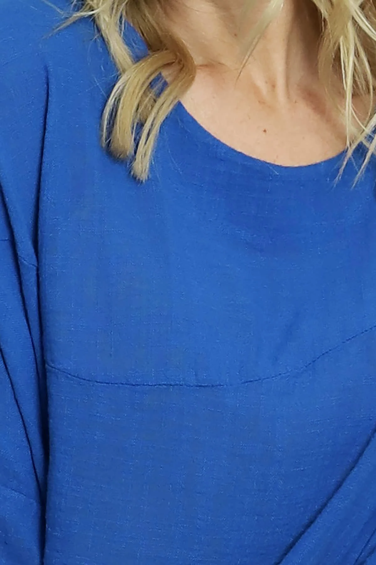 Maya Linen Top Cobalt 5 Maya Linen Top Cobalt - Image 3