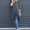 Mariabella Longline Linen Shirt Charcoal 1 Mariabella Longline Linen Shirt Charcoal -Kitandkaboodal Store IMG 3235 d68d08ca b235 45ba accf fe5687e149b5