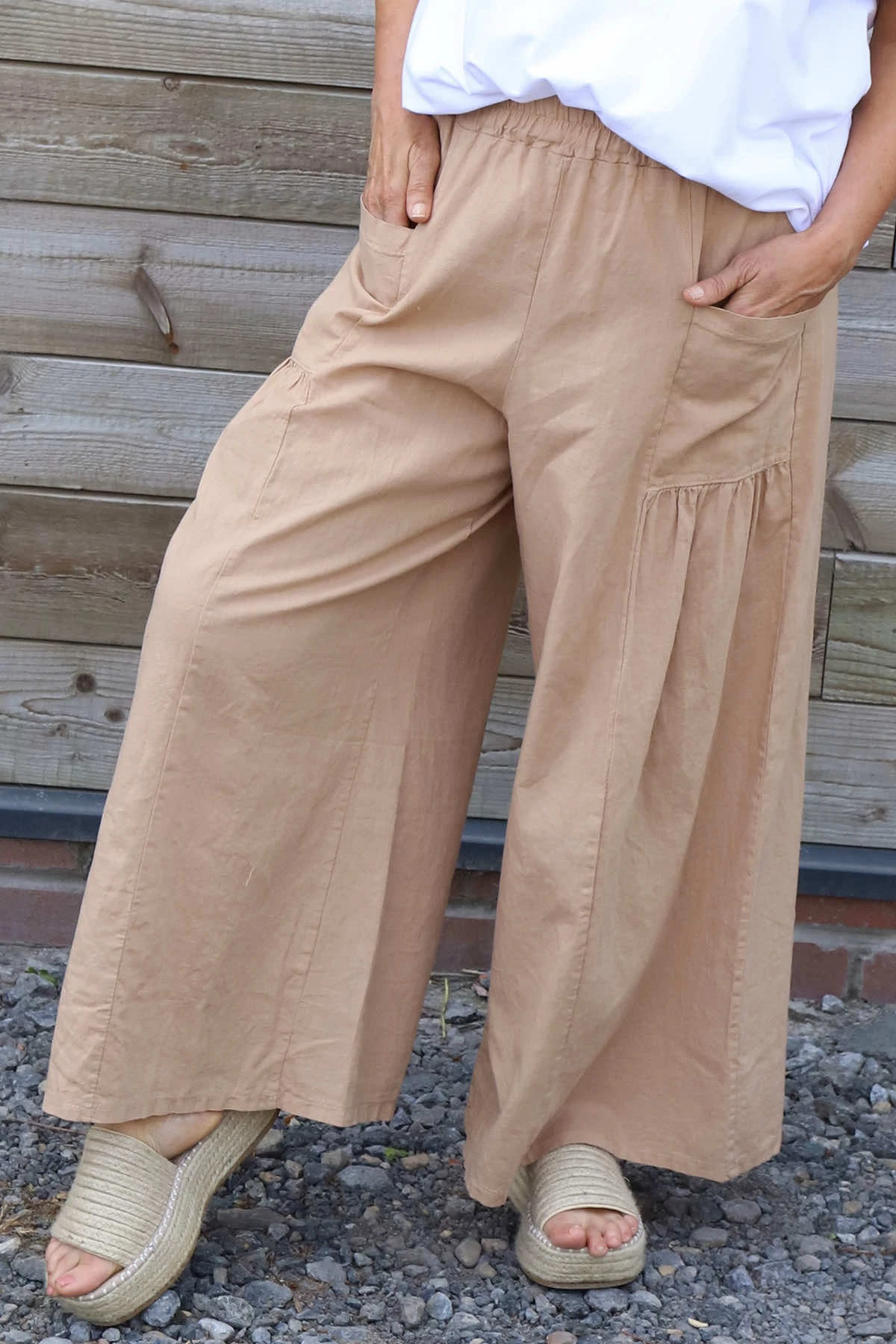 Aitana Pocket Linen Trousers Camel 5 Aitana Pocket Linen Trousers Camel - Image 3