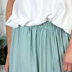 Ameera Wide Leg Trousers Sage Green 8 Ameera Wide Leg Trousers Sage Green -Kitandkaboodal Store IMG 3251 4891128c 90c0 412b b727 6f75f77a8598