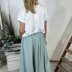 Ameera Wide Leg Trousers Sage Green 9 Ameera Wide Leg Trousers Sage Green -Kitandkaboodal Store IMG 3256 f7f46bc6 c6ed 4e27 8882 ab97828ab354