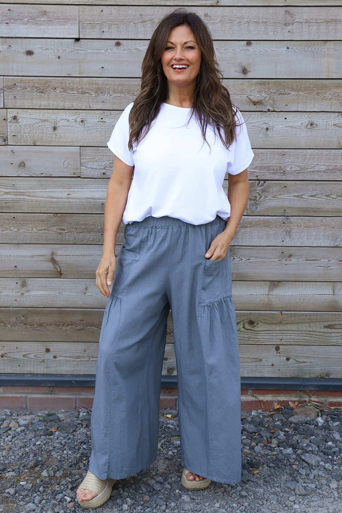 Aitana Pocket Linen Trousers Mid Grey 3 Aitana Pocket Linen Trousers Mid Grey