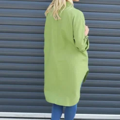 Mariabella Longline Linen Shirt Olive 9 Mariabella Longline Linen Shirt Olive -Kitandkaboodal Store IMG 3309 a56bf267 e7c6 4899 b731 bc8d6ca16809
