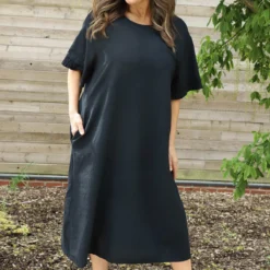 Fernanda Back Detail Linen Dress Black -Kitandkaboodal Store IMG 3316 f50b077a 48c6 4c2e 8d6a da27849f92b5