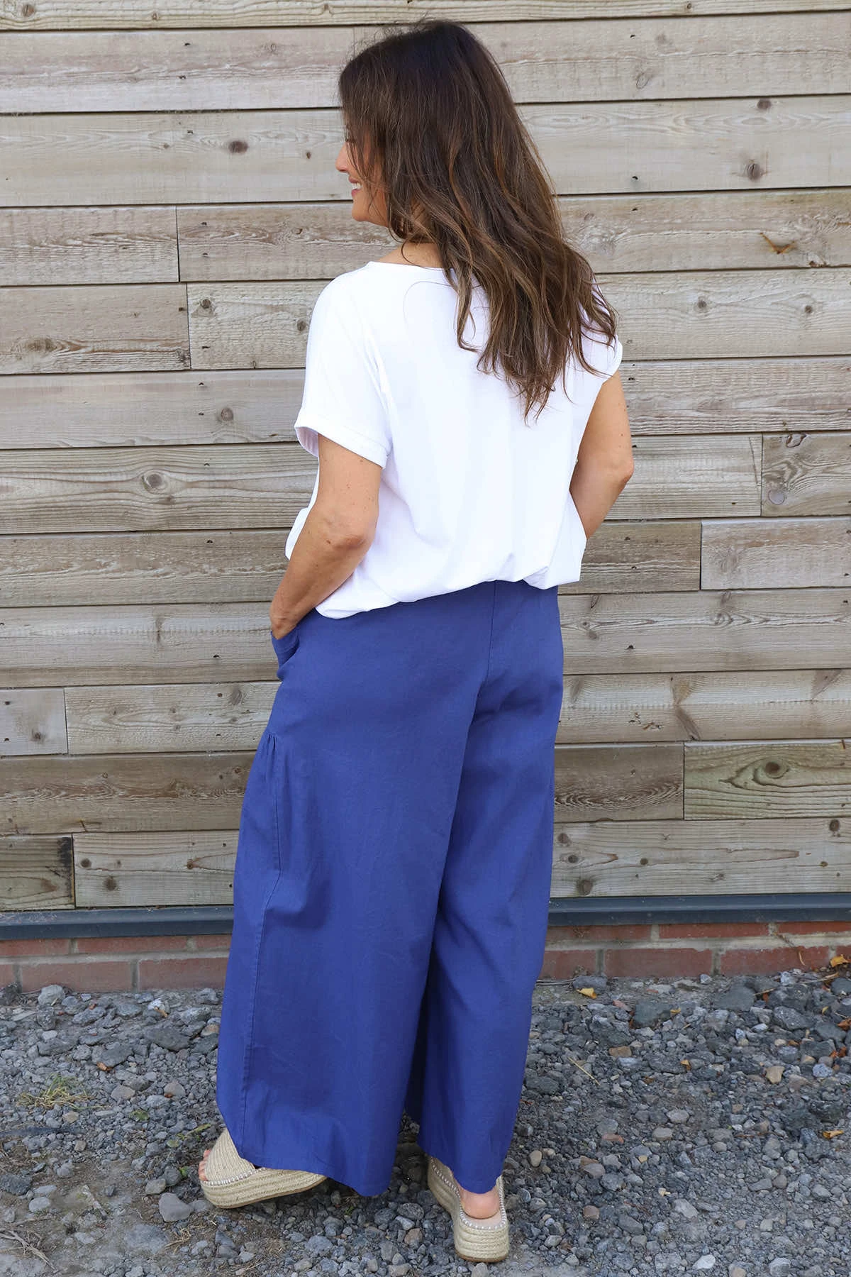 Aitana Pocket Linen Trousers Royal Blue 6 Aitana Pocket Linen Trousers Royal Blue - Image 4