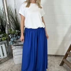 Ameera Wide Leg Trousers Cobalt