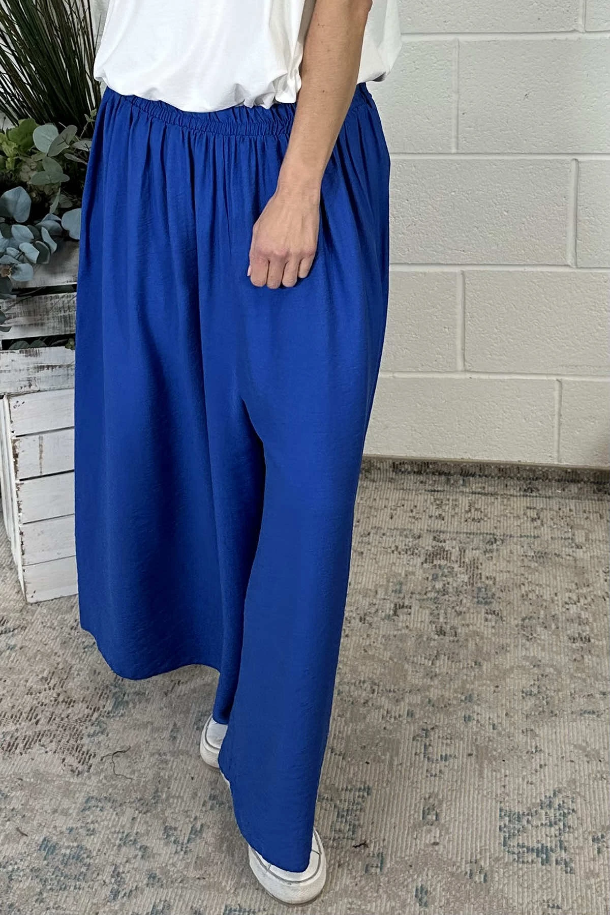 Ameera Wide Leg Trousers Cobalt 4 Ameera Wide Leg Trousers Cobalt - Image 2
