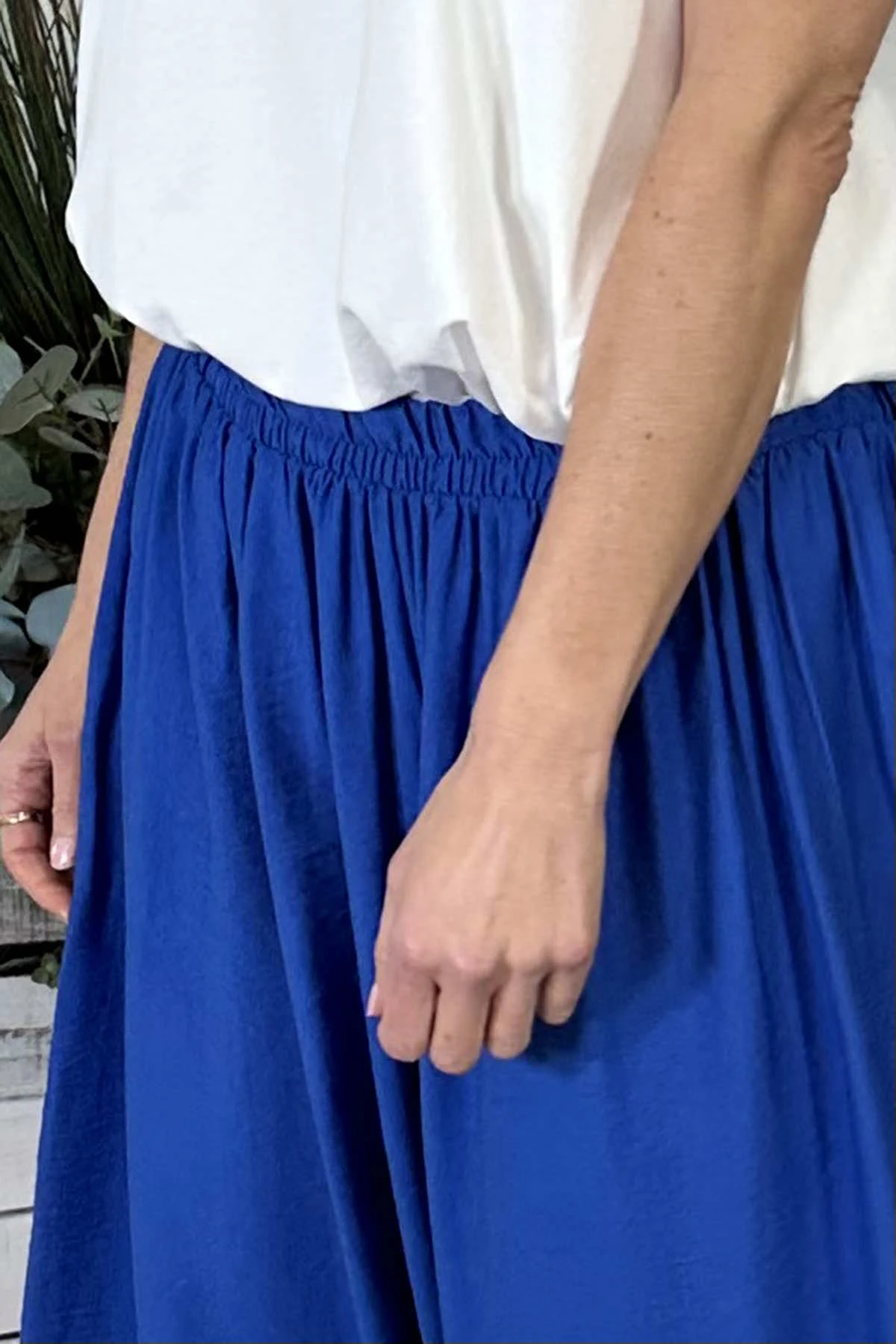 Ameera Wide Leg Trousers Cobalt 5 Ameera Wide Leg Trousers Cobalt - Image 3