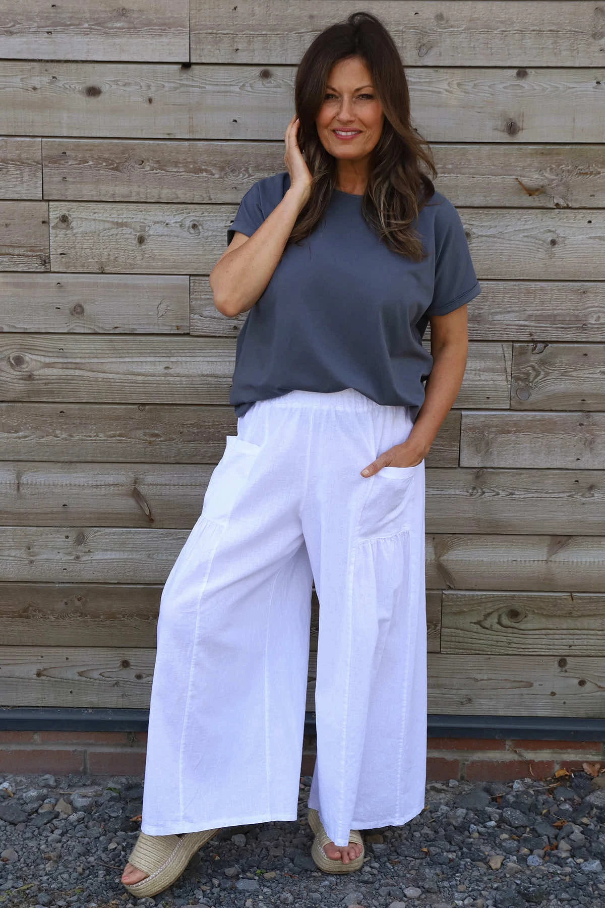Aitana Pocket Linen Trousers White 3 Aitana Pocket Linen Trousers White