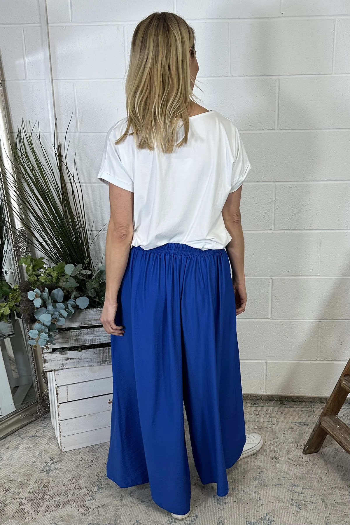 Ameera Wide Leg Trousers Cobalt 6 Ameera Wide Leg Trousers Cobalt - Image 4