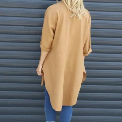 Mariabella Longline Linen Shirt Camel 9 Mariabella Longline Linen Shirt Camel -Kitandkaboodal Store IMG 3335 f7d78ef5 d9d4 4cb7 9d40 6dde4d9833f9