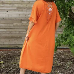 Fernanda Back Detail Linen Dress Orange 9 Fernanda Back Detail Linen Dress Orange -Kitandkaboodal Store IMG 3342 345f90fa b0b0 49b5 8948 fae1c4abd499