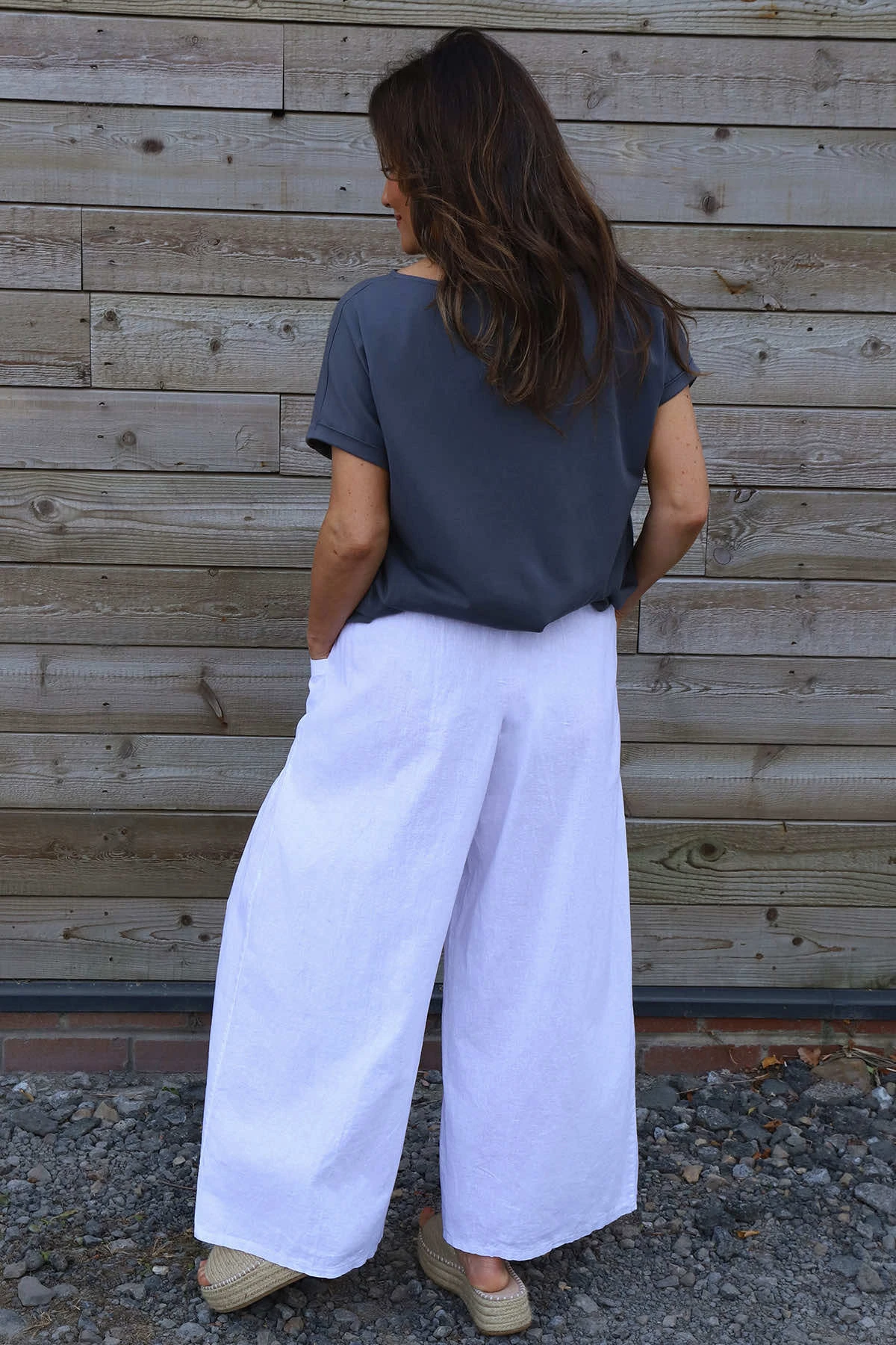 Aitana Pocket Linen Trousers White 5 Aitana Pocket Linen Trousers White - Image 3