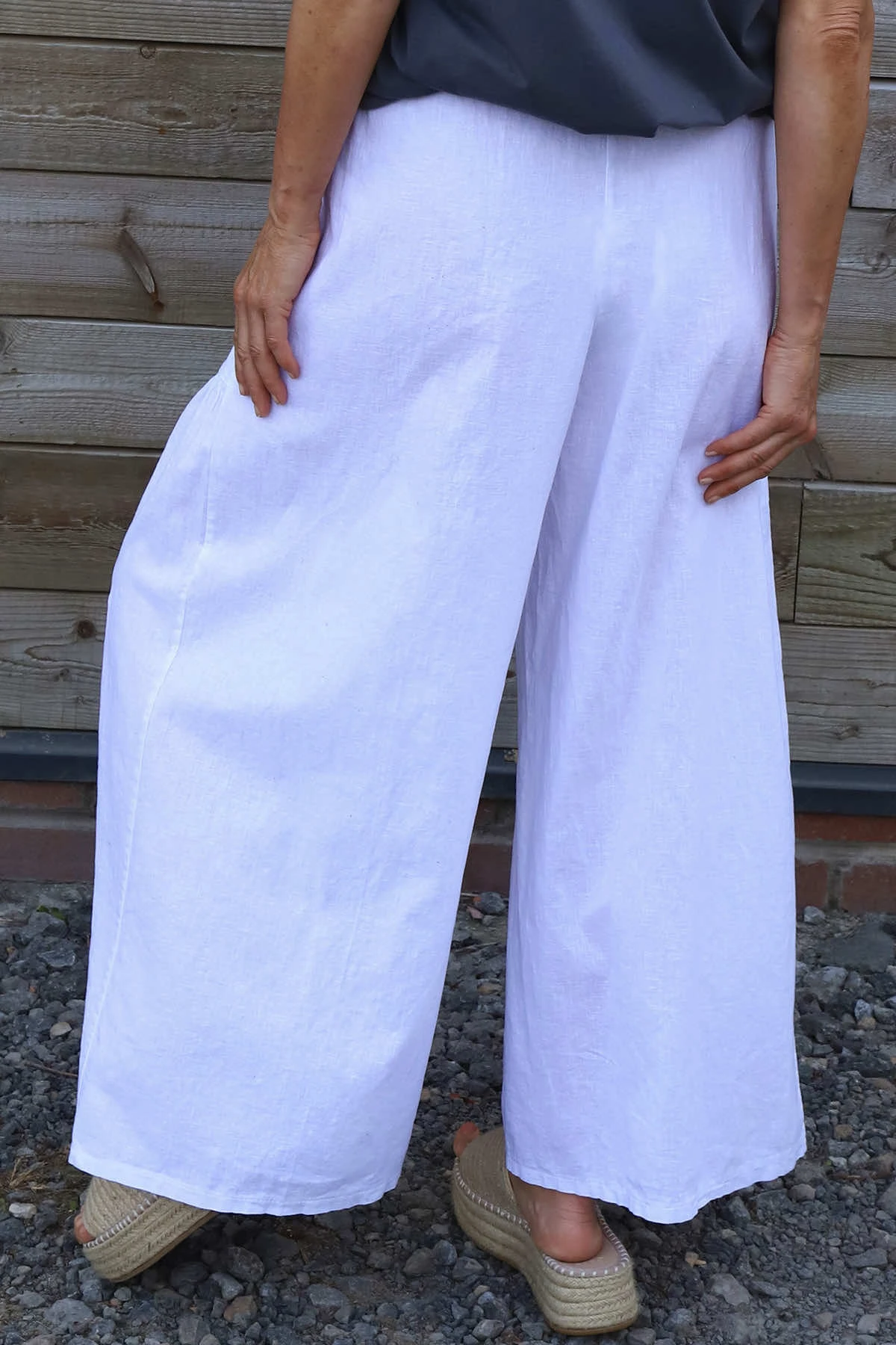 Aitana Pocket Linen Trousers White 6 Aitana Pocket Linen Trousers White - Image 4