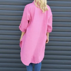 Mariabella Longline Linen Shirt Fuchsia 9 Mariabella Longline Linen Shirt Fuchsia -Kitandkaboodal Store IMG 3361 e163a645 cc0d 4676 9692 7872cde5b7db