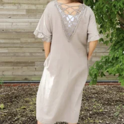 Fernanda Back Detail Linen Dress Mocha 9 Fernanda Back Detail Linen Dress Mocha -Kitandkaboodal Store IMG 3372 fe685c6b fa69 4bc8 8927 b57b919dee38