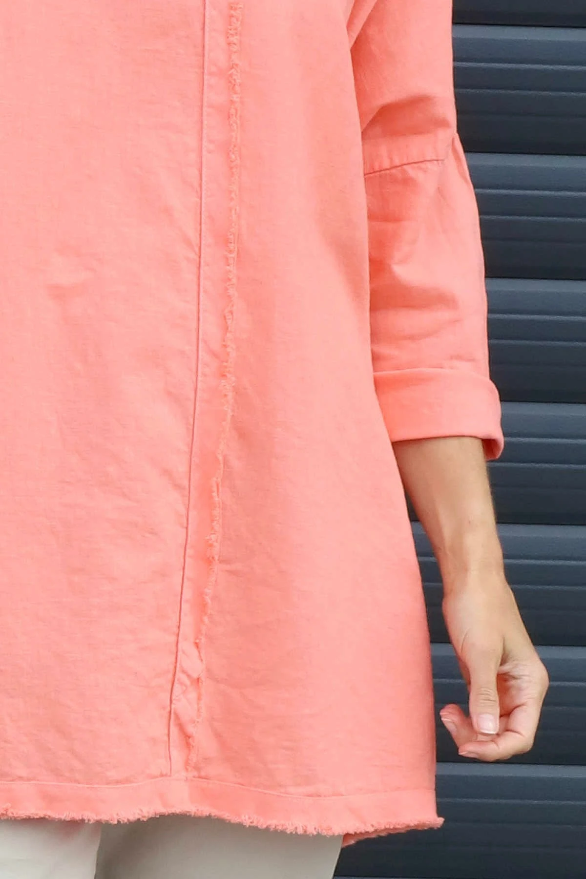 Melita Linen Top Orange 5 Melita Linen Top Orange - Image 3