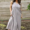 Enza Linen Sleeveless Stripe Dress Mocha 2 Enza Linen Sleeveless Stripe Dress Mocha -Kitandkaboodal Store IMG 3468 dfadfd13 4c0a 4637 a939 56f85b01c36f scaled