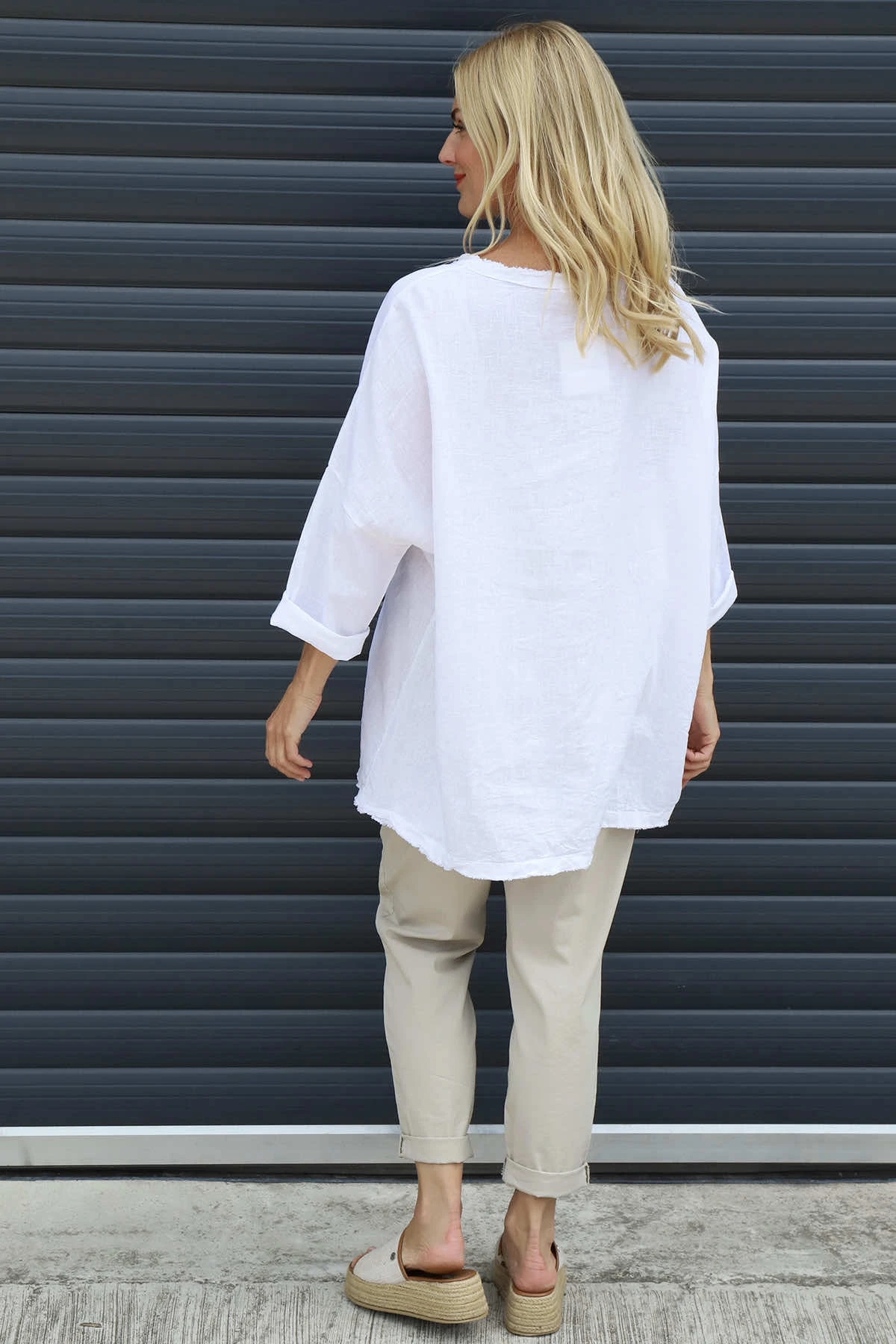 Melita Linen Top White 6 Melita Linen Top White - Image 4