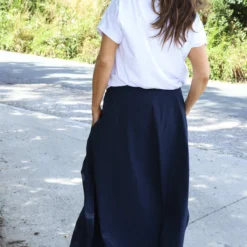 Mathilde Cotton Skirt Navy 9 Mathilde Cotton Skirt Navy -Kitandkaboodal Store IMG 3504 cd95d440 58ef 4614 819c 2876980bf77d