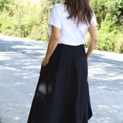 Mathilde Cotton Skirt Black -Kitandkaboodal Store IMG 3523 7b90c878 0561 48af a9f3 be3a93504a59