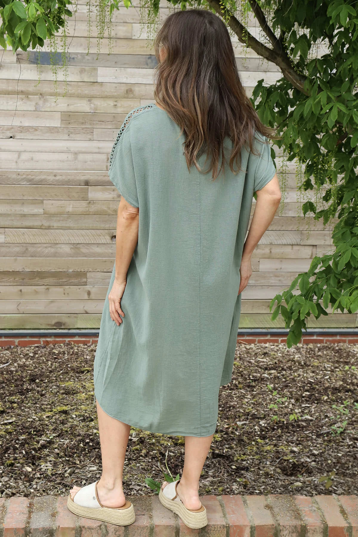 Armina Cotton Tunic Khaki 6 Armina Cotton Tunic Khaki - Image 4