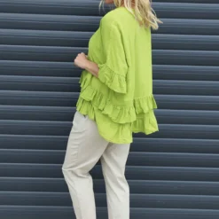 Allena Frill Top Green 9 Allena Frill Top Green -Kitandkaboodal Store IMG 3568 c195037e ab2e 4683 afec 916447d1ff72