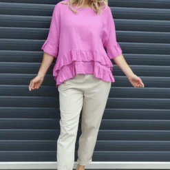 Allena Frill Top Fuchsia 8 Allena Frill Top Fuchsia -Kitandkaboodal Store IMG 3583 dad057b8 ff7a 4fa1 be29 f3ec7cc08179